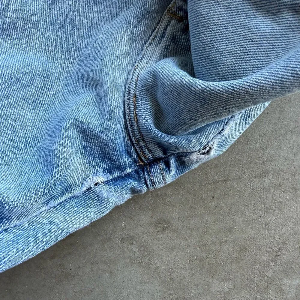 Wrangler Rugged Wear Jeans Mens 35 x 32 Denim Relaxed Fit Western 35001AI Blue